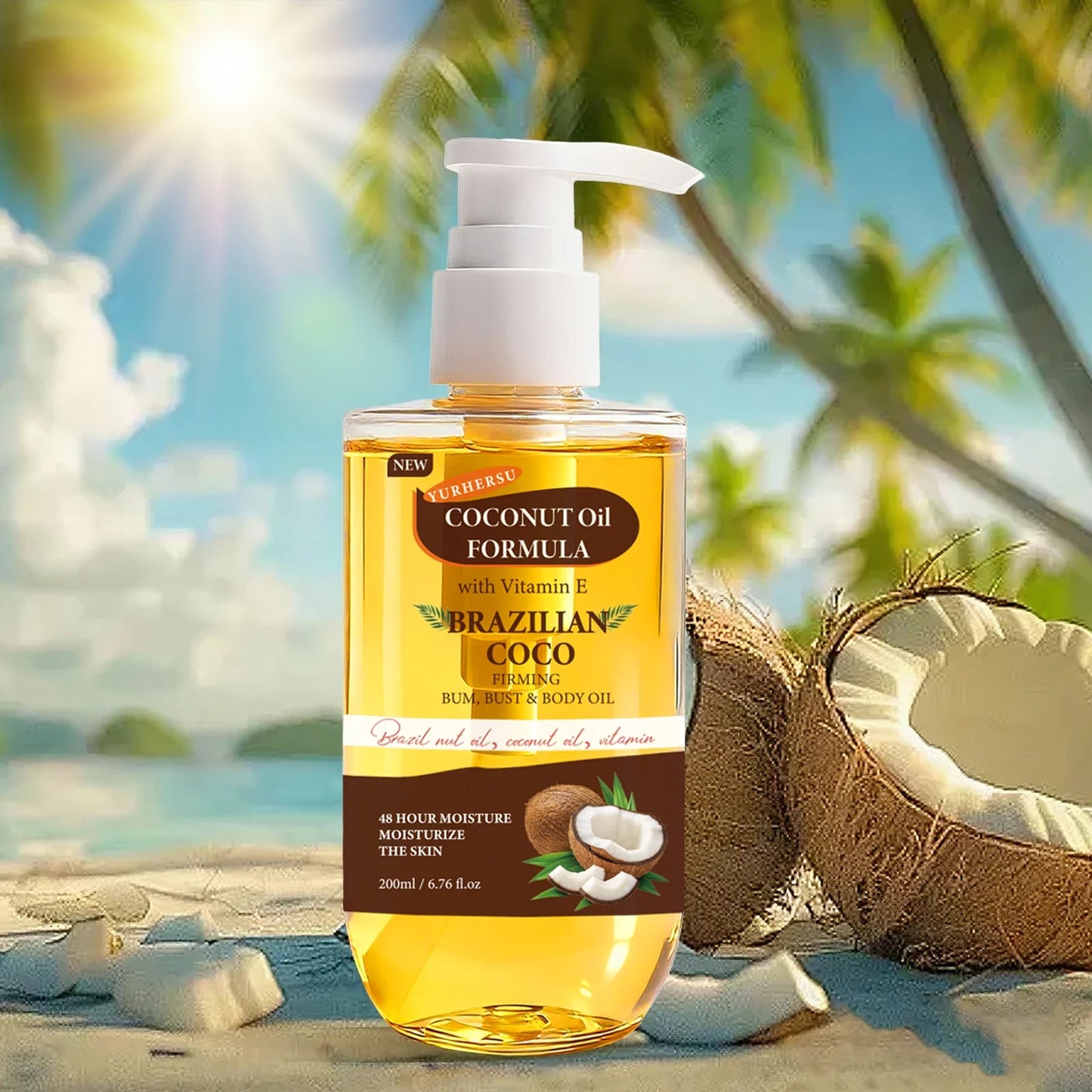 Organic Coconut Oil Body Cream – Deep Moisturizing, 200ml