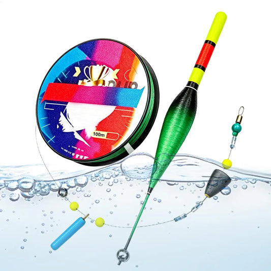 Automatic Bobber Fishing Line Set – 100M Nylon Color Float Fishing Line Set Peaceful Pleasures Health and Wellness