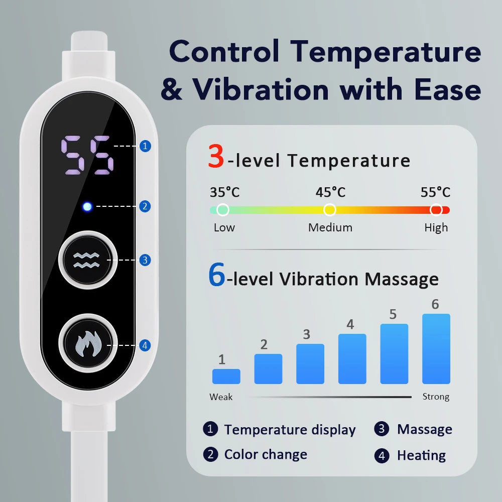 USB Charging Heated Eyemask Vibration Massage for Dry Eyes Relieve Eye Fatigue Warmth Sleep Shading Office Home Travel Eye Mask Peaceful Pleasures Health and Wellness