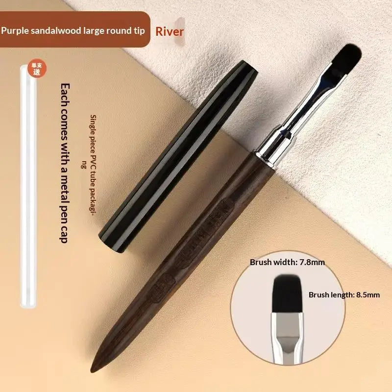 Wood Gel Painting Brush Nail Construct Acrylic Brush For Manicure DIY Builder Tool Brush Pen Professional Gel False Tip Pen Peaceful Pleasures Health and Wellness A5