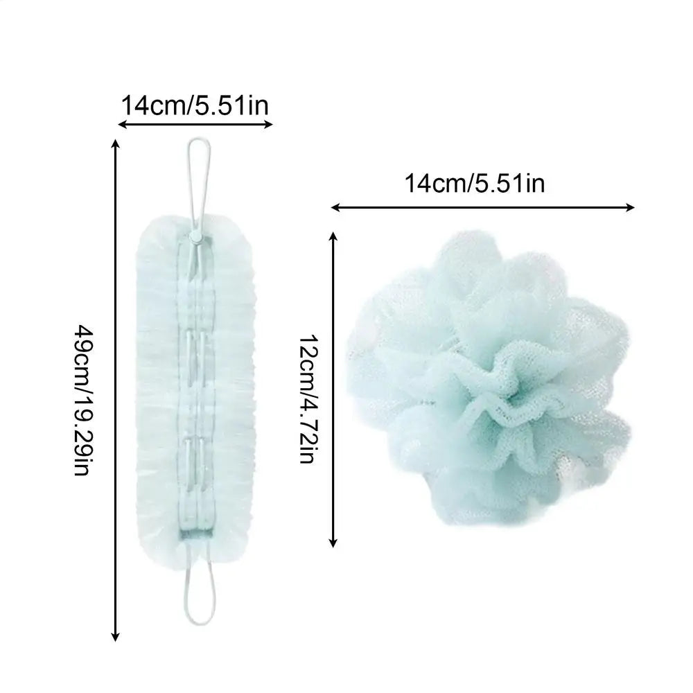 Loofah Washcloth Combo Exfoliation Washcloth Towel with Suction Cup Bath Exfoliation Puff Ball for Skin Renewal Body Wash Deep Peaceful Pleasures Health and Wellness Blue China Mainland