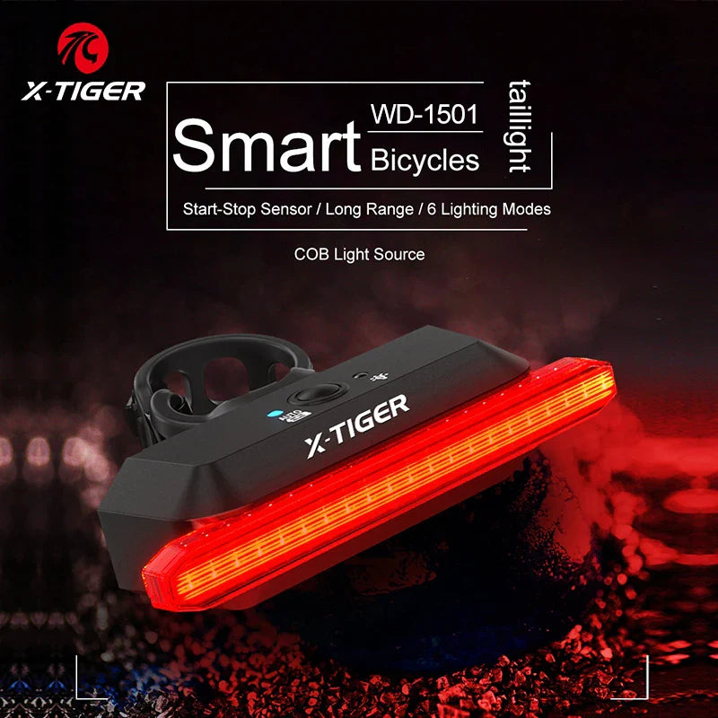 X-TIGER Smart Brake Sensing LED Bike Tail Light USB-C