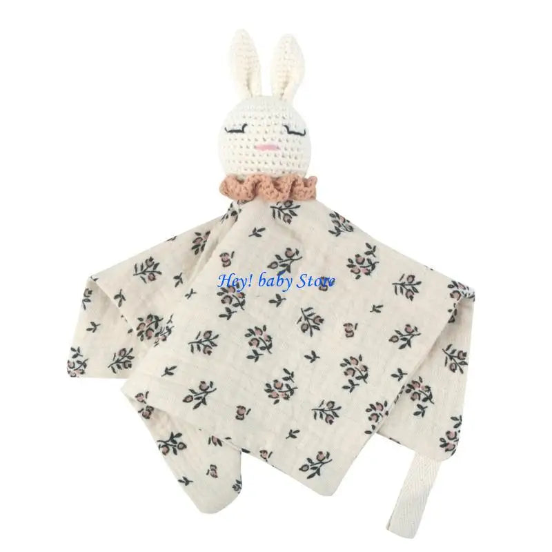 Baby Knitted Rabbit Comforting Towel | Soft Soothe Doll for Newborns
