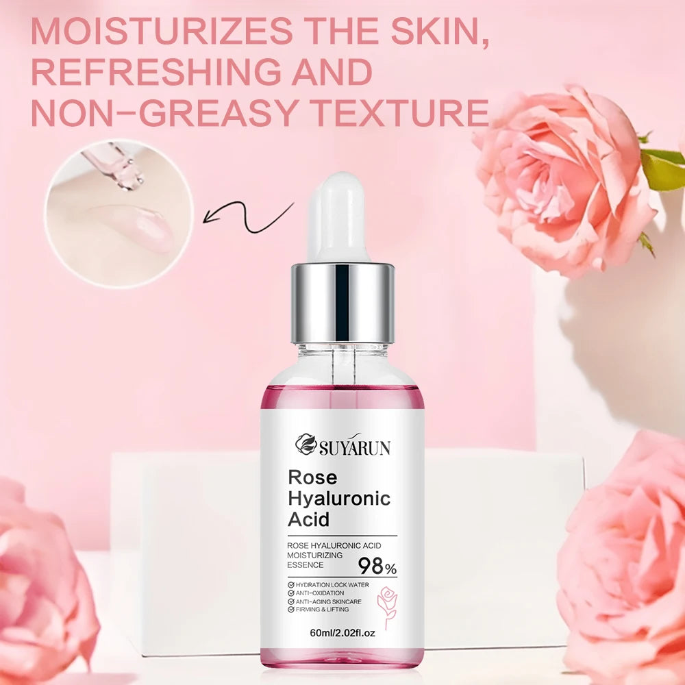 SUYARUN Professional Anti-Aging Rose Serum Essence for Face, Brightening & Even Skin Tone, Organic Rose Extracts. Peaceful Pleasures Health and Wellness
