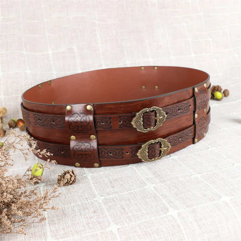 Medieval Viking Mini Bag Renaissance Leather Drawstring Belt Coins