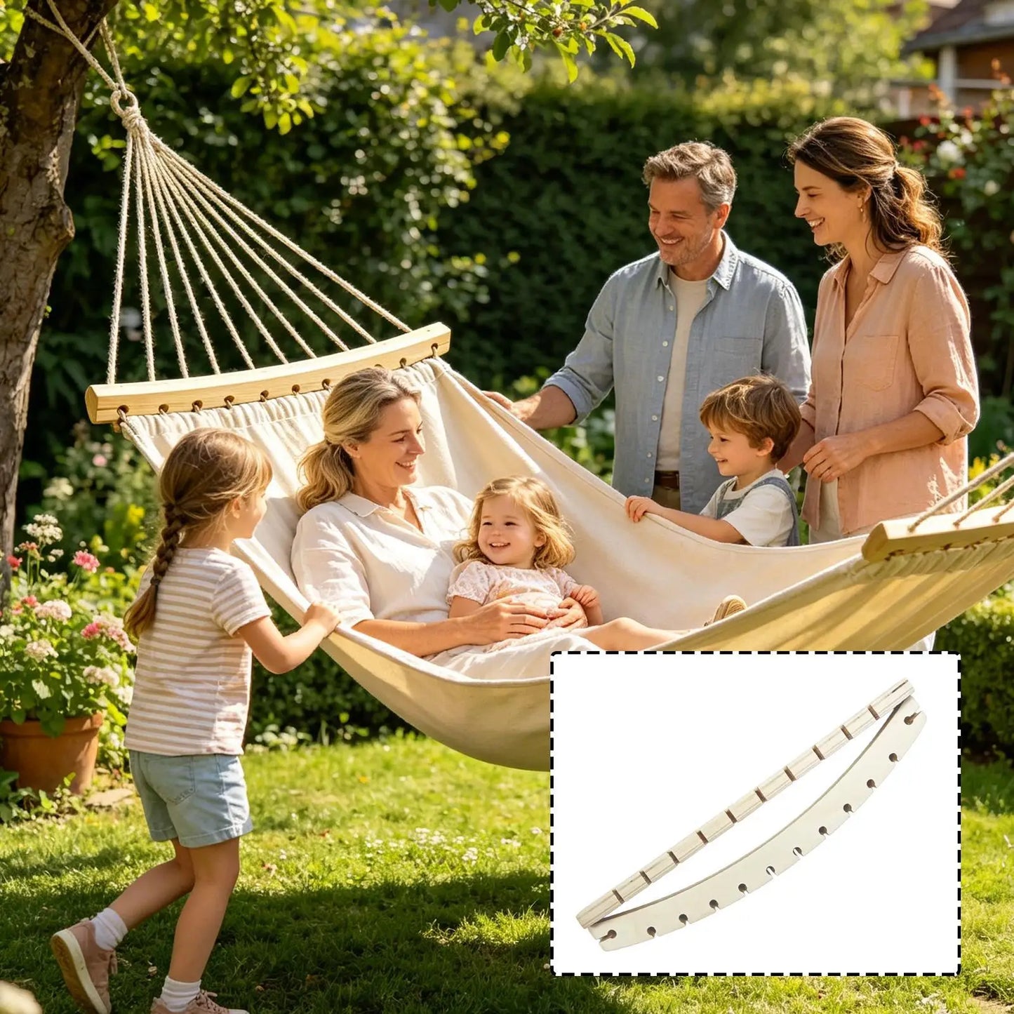 Wooden Hammock Spreader Bars – Detachable 2-Pack (40 & 50cm)
