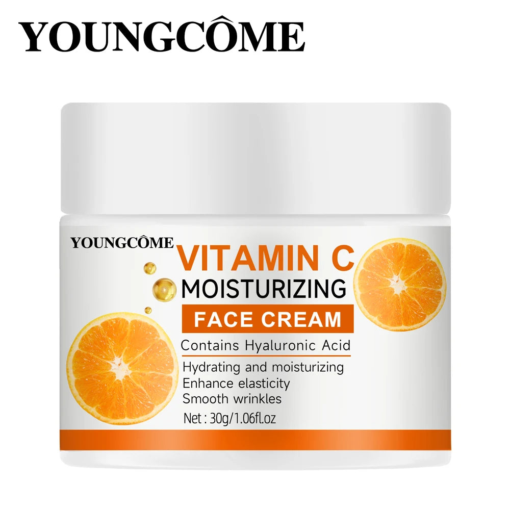 Vitamin C Moisturising Cream Repair Anti-aging Essence Facial Skin Care Contains Hyaluronic Acid Dark Spot Remover Moisturizing Peaceful Pleasures Health and Wellness
