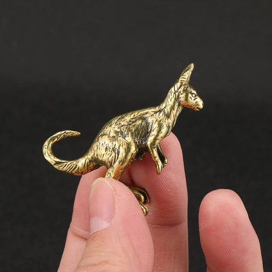 New Funny Miniature Kangaroo Statue Creative Design Animal Small Figurines Suitable Family Desk Decor Lovely Kangaroo Model Peaceful Pleasures Health and Wellness