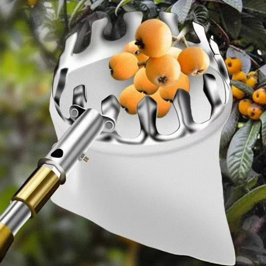 3-in-1 Harvesting Tool Set for Fruit: Berry Picker Collector with Telescopic Pole & Bag Gardening Supplies Farm Utensils Peaceful Pleasures Health and Wellness