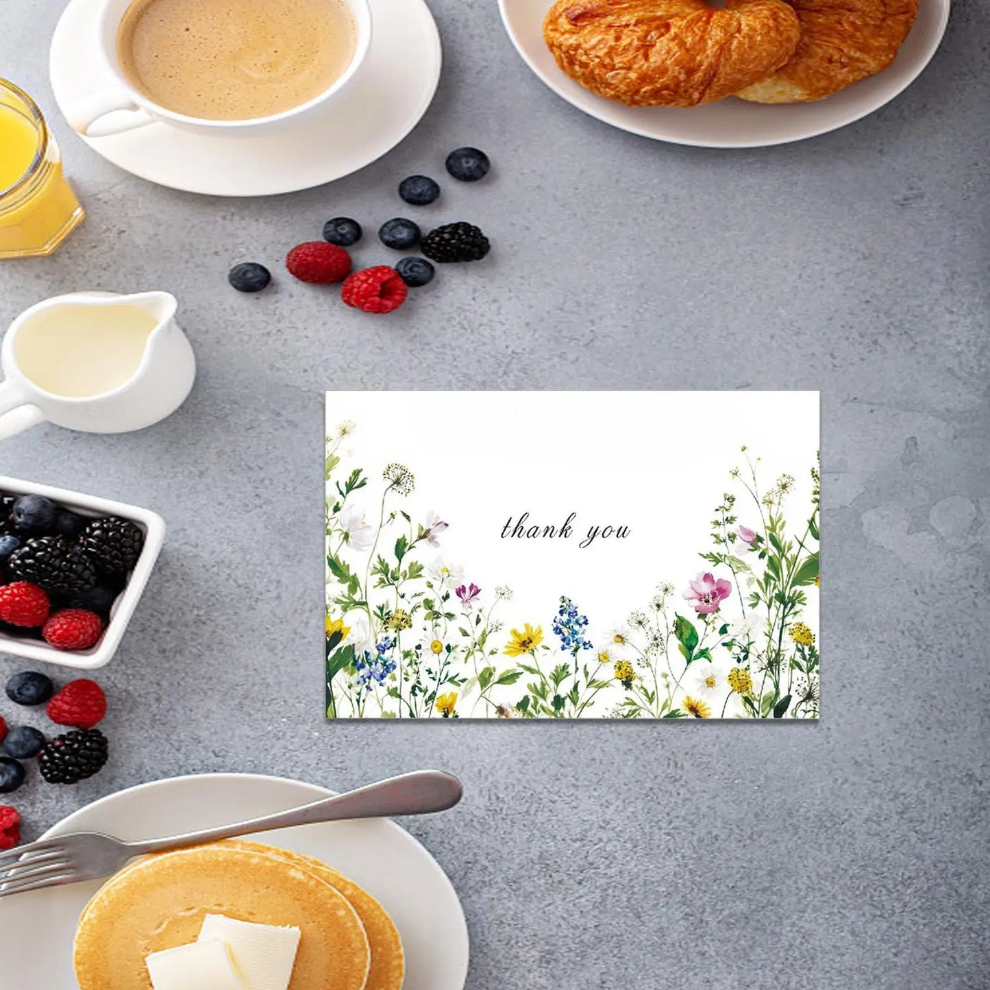 4-Pack Watercolor Floral Greeting Cards with Envelopes