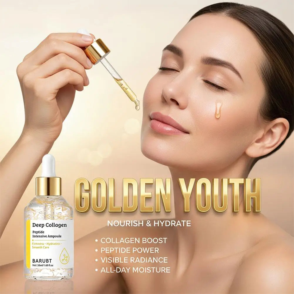 Korean Silk Collagen Essence Serum Deep Peptide Intensive Revitalizing Face Cream Anti-Wrinkle Firming Lifting Skin Care 40/50ml Peaceful Pleasures Health and Wellness
