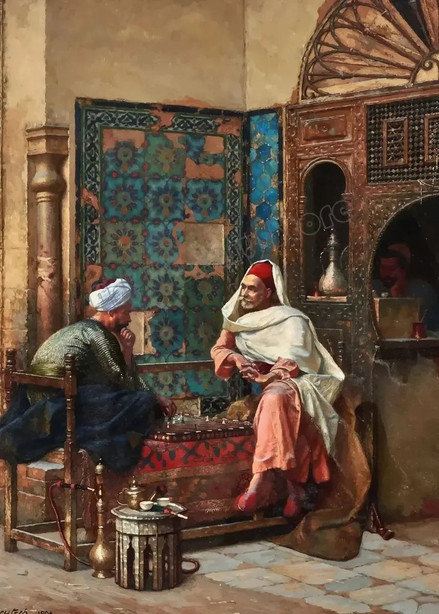 Canvas Painting Gerome Classic Artwork Arabs Living Landscape Poster Arabic Carpet Merchant Wall Art Pictures Home Decor Peaceful Pleasures Health and Wellness 18 50x70cm Unframed