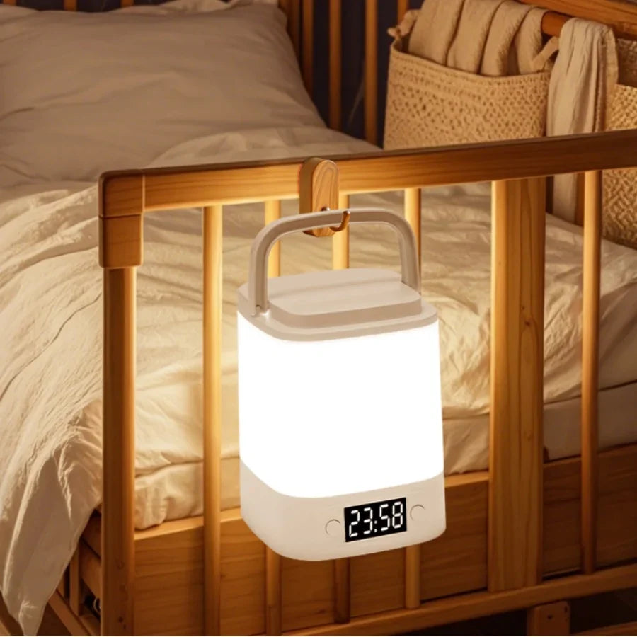 Touch Dimmable LED Night Lamp with Remote Clock Time Display or not Eye Protection Reading Lamp Bedside Night Light Rechargeable Peaceful Pleasures Health and Wellness