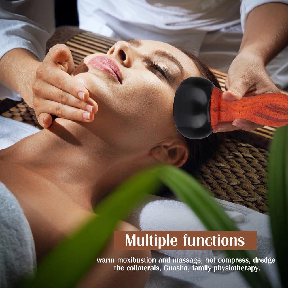 Bianstone Warming Moxibustion Instrument Hot Compress Tuina Tai Chi Ball Home Meridian Hot Stone Guasha Facial Massager 220V Peaceful Pleasures Health and Wellness