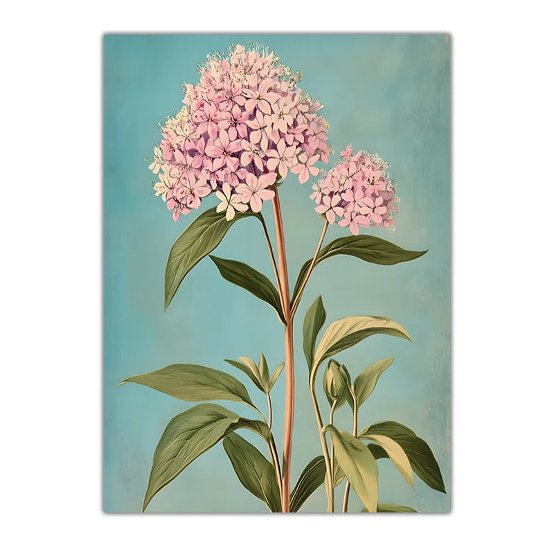 Vintage Botanical Floral Canvas Wall Art | Flower Poster Print Floral Canvas Wall Art Peaceful Pleasures Health and Wellness 01 40x50cm No Frame China Mainland