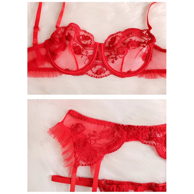 Women's Long Red Knit Three-Point Shapewear | Body Shaper