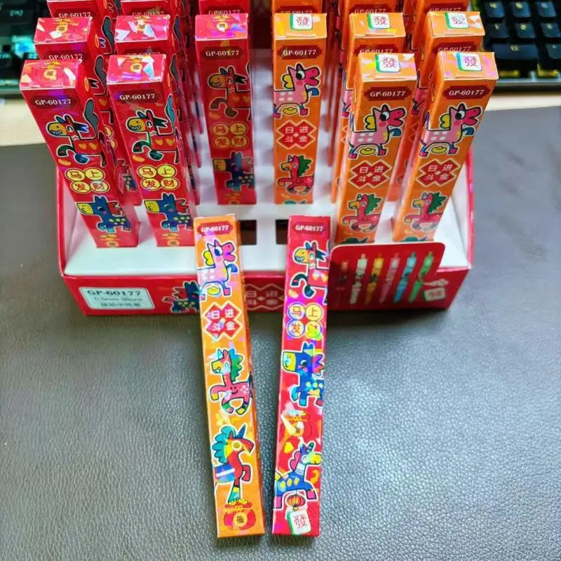 Cute Cartoon Pony Press Gel Pens 0.5mm Black Ink – 2 or 5 Pack