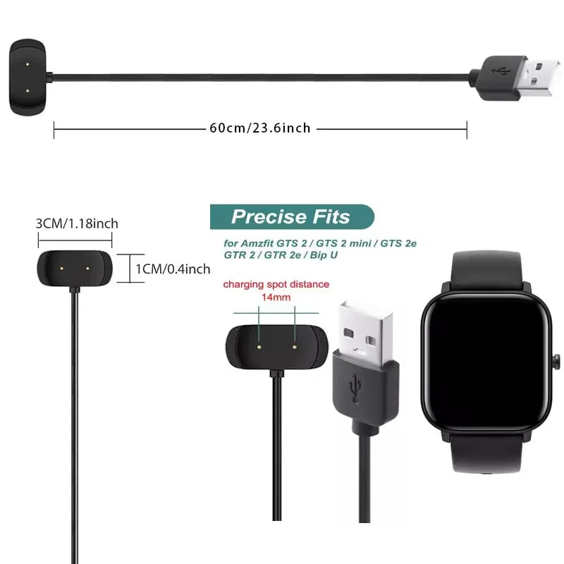 Amazfit GTS 2 GTR 2 GTS 2e GTR 2e USB Smartwatch Charger Dock Peaceful Pleasures Health and Wellness