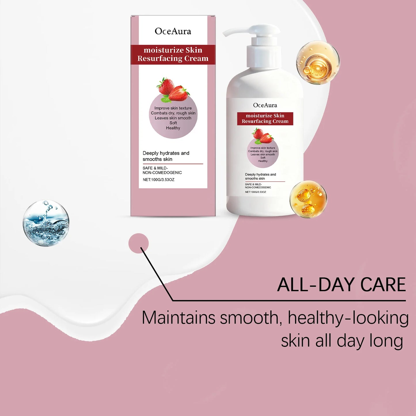 Strawberry Moisturizing Lotion Repair Dry Skin Smoothing Wrinkles Brightening Softening Lasting Fragrance Body Nourishing Lotion Peaceful Pleasures Health and Wellness