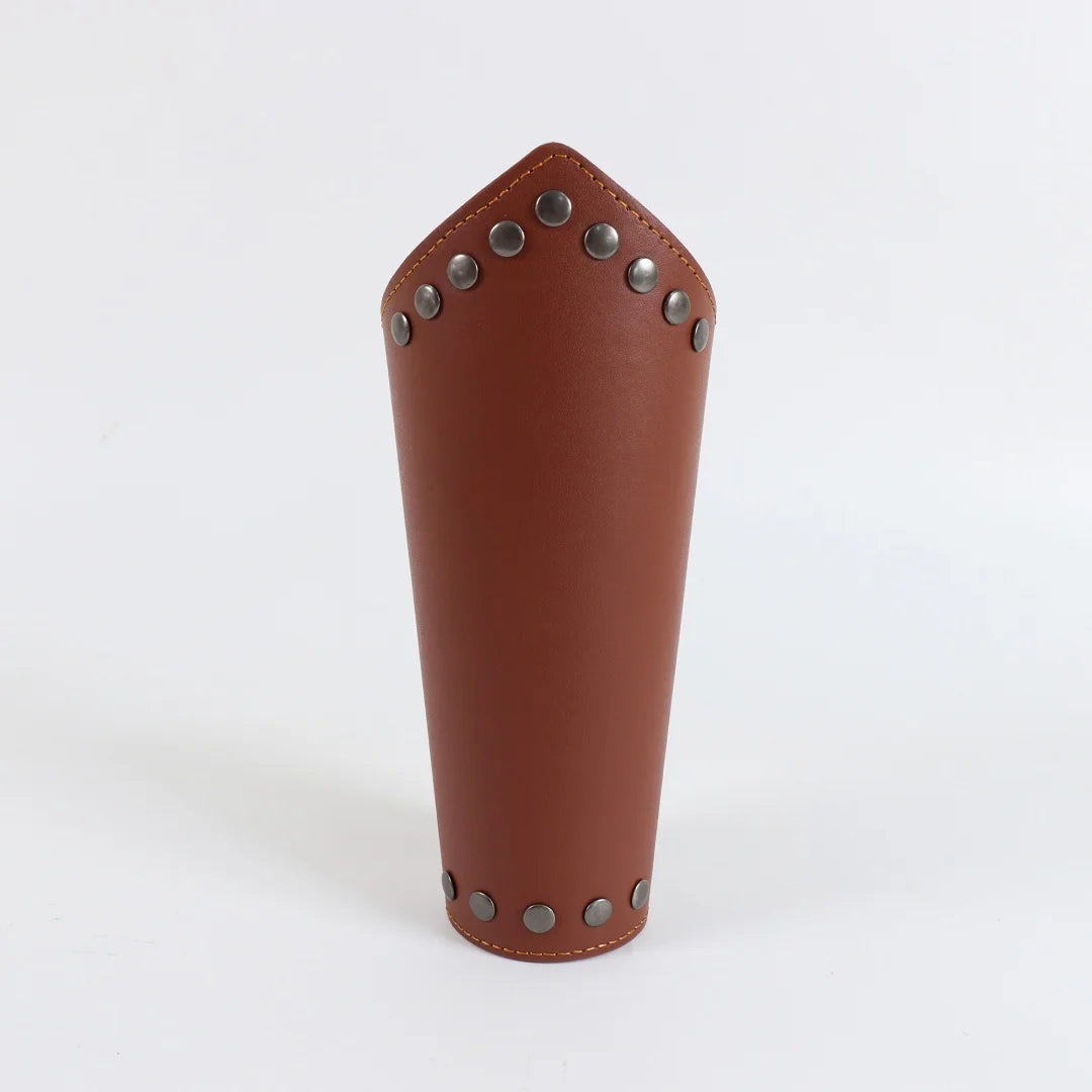 Medieval PU Leather Gauntlet Wristband Arm Bracers Punk Bracer Wrist