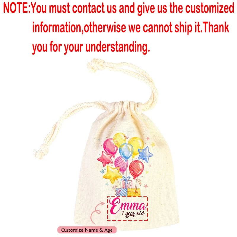 5-Pack Birthday Balloon Drawstring Bags | Kids Party Favors Party Favor Bags Peaceful Pleasures Health and Wellness custom bags 13x18cm 5pcs