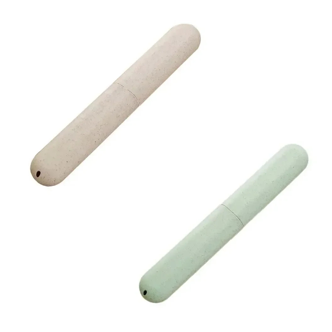 Portable Toothbrush Holder & Protective Cover Case | Wheat Straw