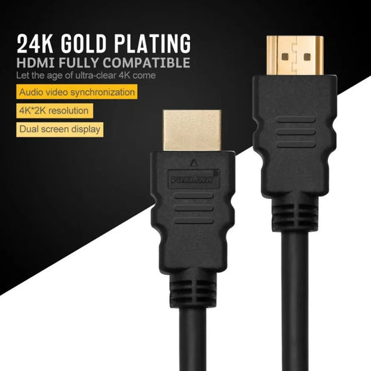 Gold Plated HDMI 1.4 Cable 4K 1080P 3D – TV & Monitor HDMI Cable Oasis Select black 1m