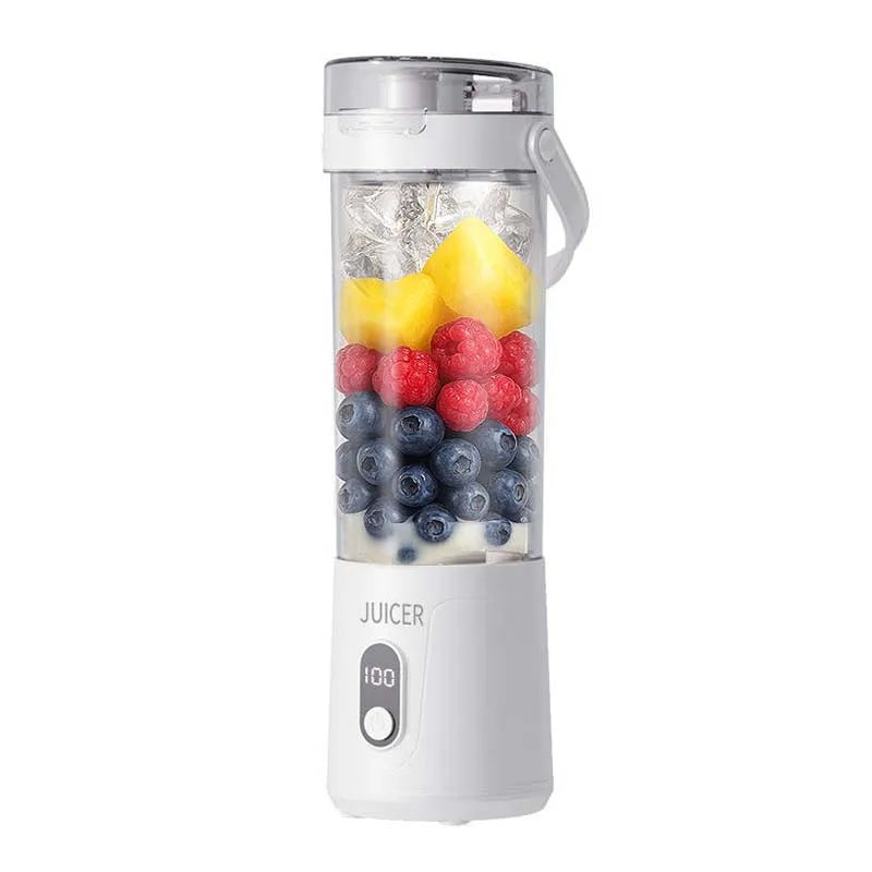 New Wireless Portable Household Juicer for Bestseller Juice Cup USB-Charged Small Automatic Cleaning Capacity Peaceful Pleasures Health and Wellness WHITE