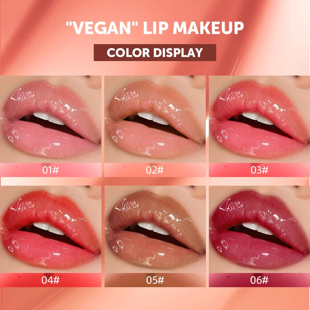 QIBEST Mirror Pearl Lip Gloss Long-lasting Moisturising Lipstick High Gloss Lip Glaze Tinted Lip Oil Plumper Cosmetics Lipgloss Peaceful Pleasures Health and Wellness