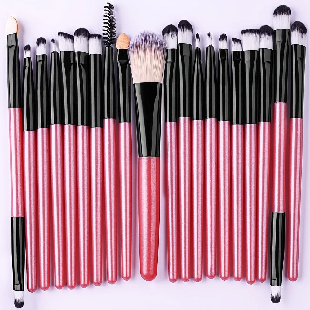 RUNTOIN 20Pc Makeup Brush Set – Soft Eye & Face Brushes Kit