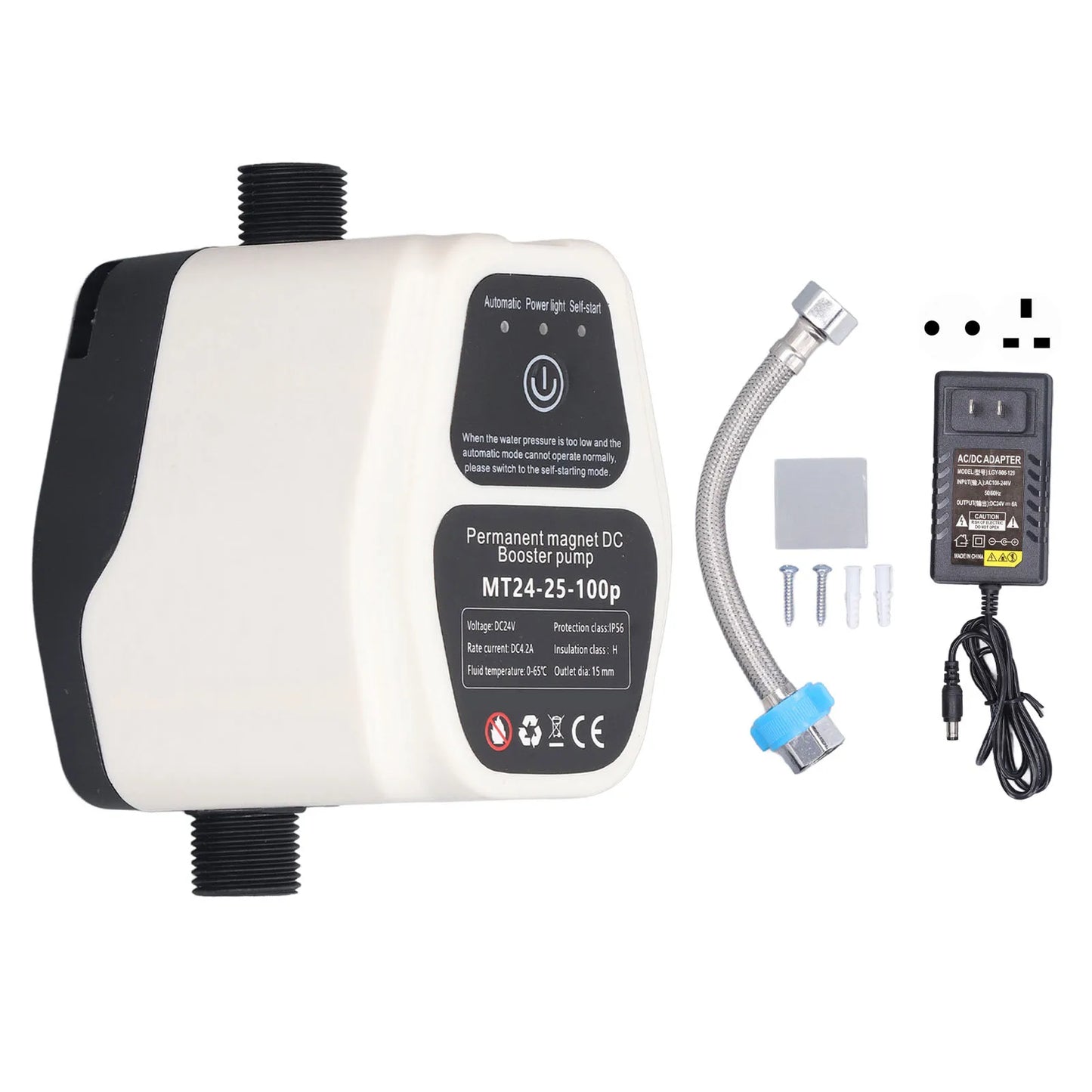 Booster Pump 100W 24V Full Automatic Intelligent Sensing Quiet Water