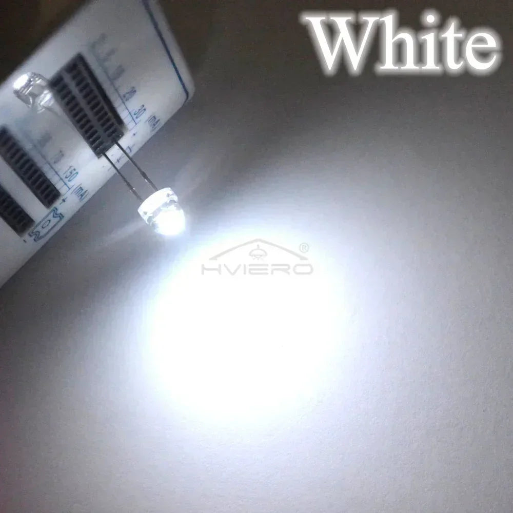 10PCS 5mm Straw Hat Wide Angle LED Bulbs – Multi-Color DIY