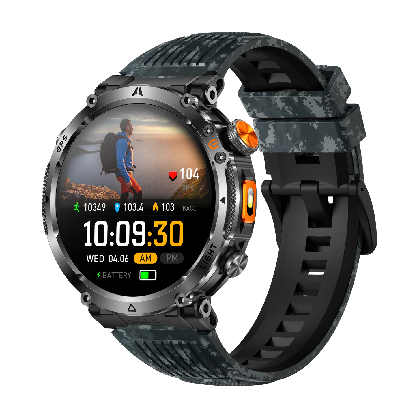 GPS Sports Smartwatch 1.7" HD Bluetooth Call Health Monitor