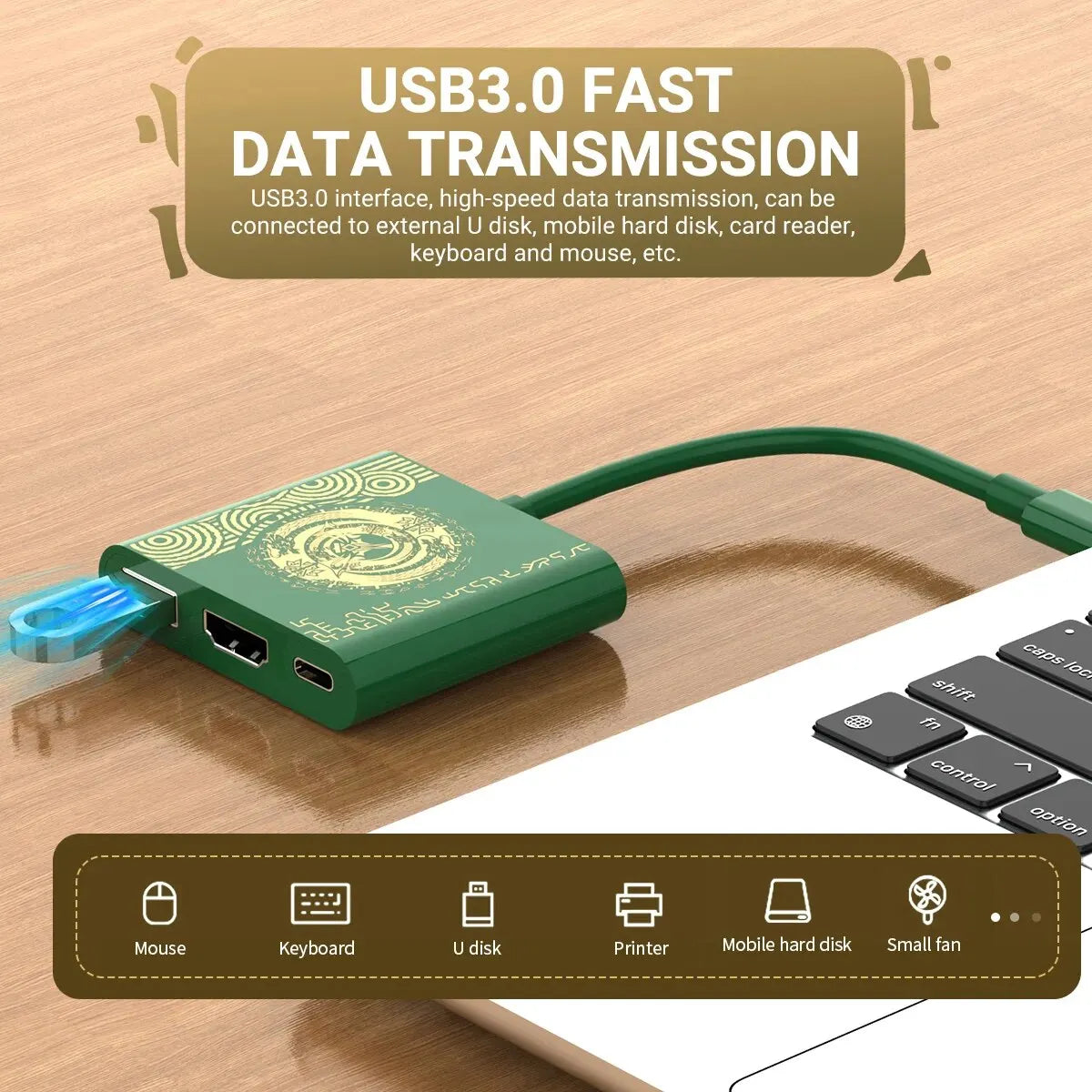 USB-C Gaming Dock 4K HDMI PD 100W Hub – Steam Deck & iPad
