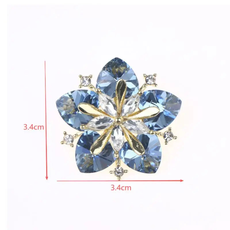Crystal Peach Blossom Brooch Pin | Floral Jewelry Gift