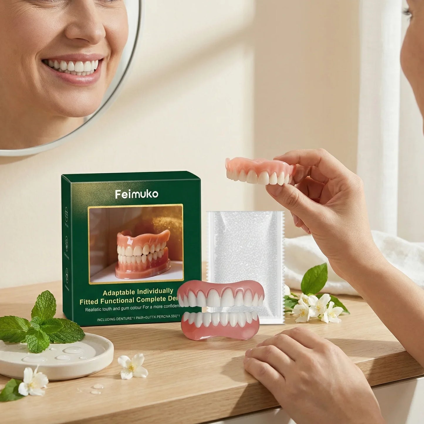 Moldable Denture Silicone Kit – Temporary False Teeth Set