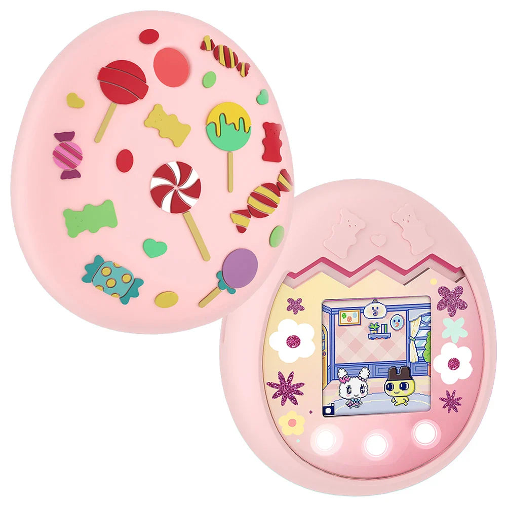 Silicone Case for Tamagotchi Pix – Cat Design & Hand Strap