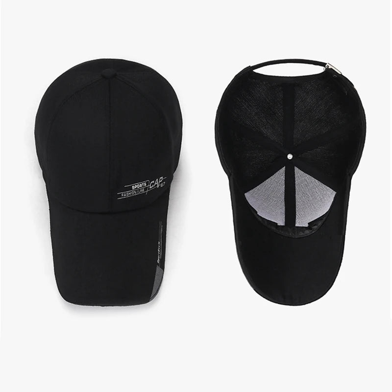 2026 Fashion Line Baseball Cap For Men Sports Cap Hat Fish Outdoor Long Visor Brim Shade Snapback Sun Hat Women's Summer Hat Peaceful Pleasures Health and Wellness