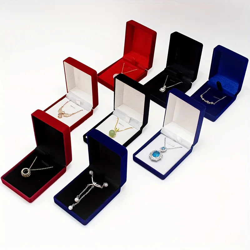 Velvet Necklace Pendant Gift Box | Small Jewelry Display Case