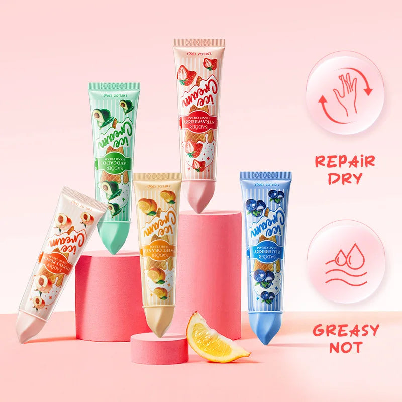 SADOER Fruit Ice Cream Hand Cream Set 5pcs | Moisturizing