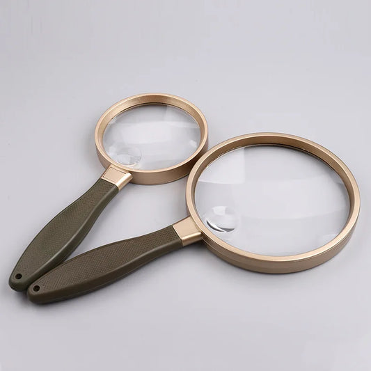 130Mm Handheld Magnifying Glass, High-Definition High Magnification Magnifying Glass, for Elderly People, Large Mirror Peaceful Pleasures Health and Wellness 90 mm