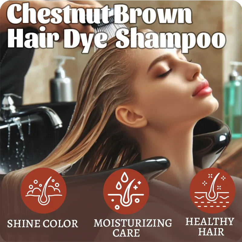 Chestnut Brown 3-in-1 Hair Color Shampoo – Ginger Formula