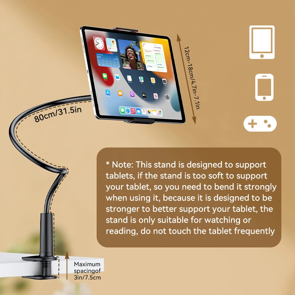 Universal 360° Adjustable Phone Holder Clip Stand – Bed & Desk