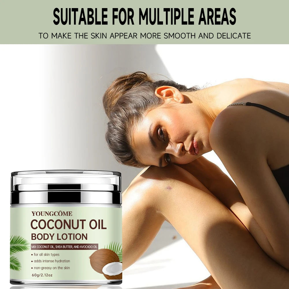 YOUNGCOME Coconut Oil Body Lotion with Cocoa Butter & Avocado Oil - Deep Hydrating Non-Greasy Moisturizer for All Skin Peaceful Pleasures Health and Wellness