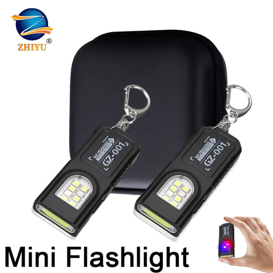 Mini COB LED Keychain Flashlight | USB-C Rechargeable Work Light Keychain Flashlight Oasis Select