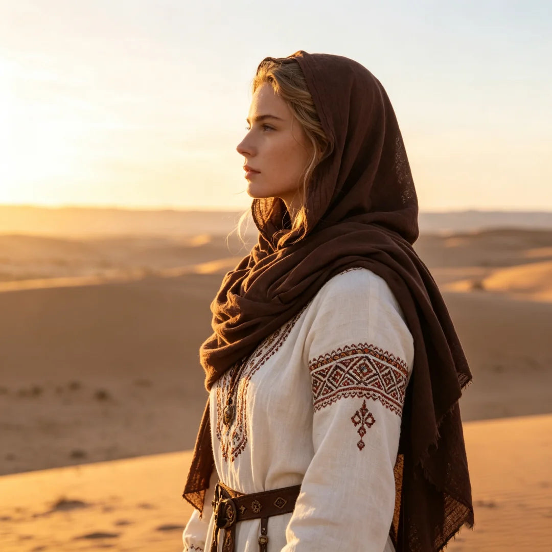Medieval Cloak Renaissance Costume Cape Wrap Dune Wasteland Hooded