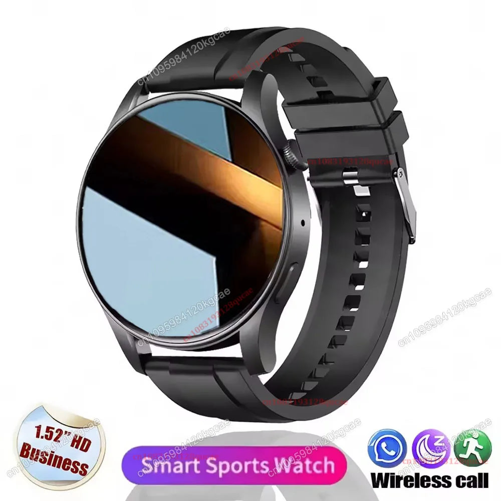 2026 New Men's Smart Watch 1.52'' HD Display Health Tracking Bluetooth Calling Voice Assistant Sports Smartwatch for Andorid IOS Peaceful Pleasures Health and Wellness Black