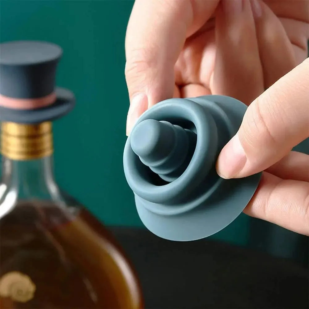 Silicone Wine Bottle Stopper – Reusable Leakproof Vacuum Seal