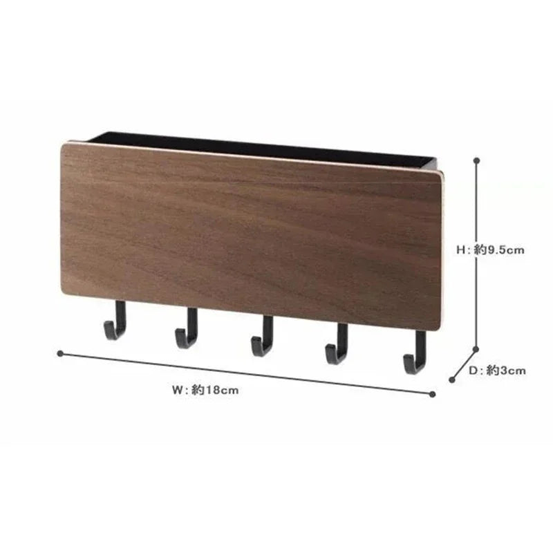 Wall Hanging Bamboo Key Hanger Holder Wall Organizer Rectangle Key Rack Hooks Coat Hooks Home Decoration Coat Hanger 2030 Peaceful Pleasures Health and Wellness