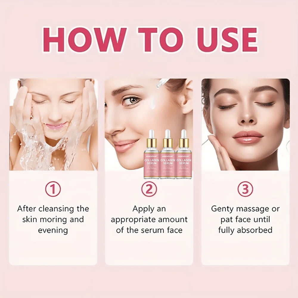 HISENRAIN Collagen Serum Gift Set - Anti-Aging & Hydrating Formula, Perfect Holiday Present with Single & Bundle Options. Peaceful Pleasures Health and Wellness